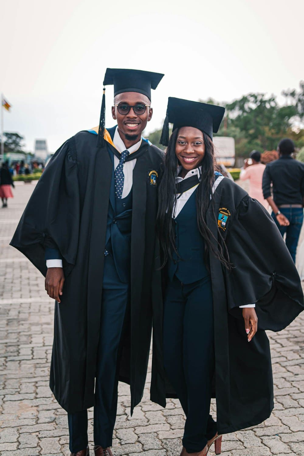 Graduates in academic gowns